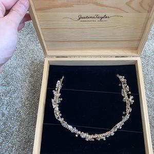 BHLDN Justin Taylor beaded bridal crown